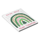 Festlicher Weihnachtsregenbogen, Weihnachtswunschl Notizblock (angewinkelt)