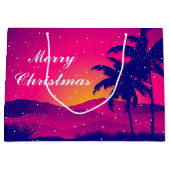 Festlicher Weihnachtsschnee fällt Große Geschenktüte (Vorderseite)