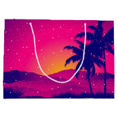 Festlicher Weihnachtsschnee fällt Große Geschenktüte (Rückseite)