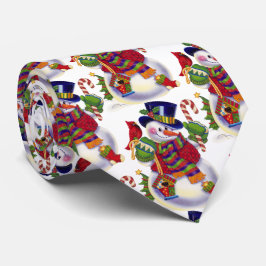 Festlicher Weihnachtssnowman Feiertag deckte Krawatte