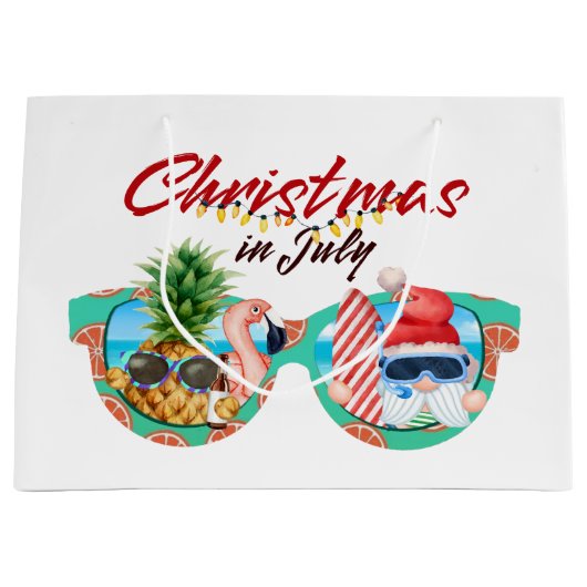 Festlicher Weihnachtsstrand im Juli Große Geschenktüte (Vorderseite)
