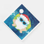 Festlicher Weihnachtsstrand Weihnachtsfeiertag Serviette (Ecke)