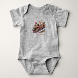 Festlicher Weihnachtszug Baby-Body Baby Strampler