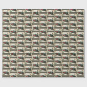 Festlicher Weihnachtszug Geschenkpapier (Flach)