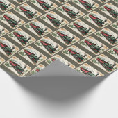 Festlicher Weihnachtszug Geschenkpapier (Ecke)