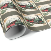 Festlicher Weihnachtszug Geschenkpapier (Rolleneckpunkt)