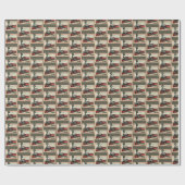 Festlicher Weihnachtszug Geschenkpapier (Flach)