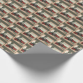 Festlicher Weihnachtszug Geschenkpapier (Ecke)