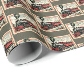 Festlicher Weihnachtszug Geschenkpapier (Rolleneckpunkt)