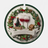 Festlicher Wein und Ornament Hoch über dem Meer (Vorderseite)