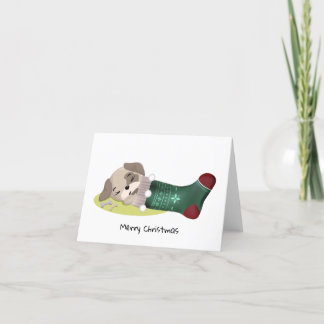 Festlicher Welpe Feiertagskarte