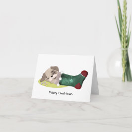 Festlicher Welpe Feiertagskarte