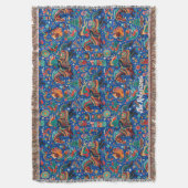 Festlicher Western Cowgirl Blue Christmas Decke (Vorderseite Vertikal)