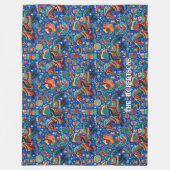 Festlicher Western Cowgirl Blue Christmas Fleecedecke (Vorderseite)