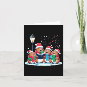 Festlicher Winter Capybara Weihnachten Karte