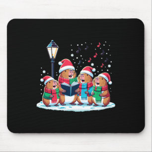 Festlicher Winter Capybara Weihnachten Mousepad