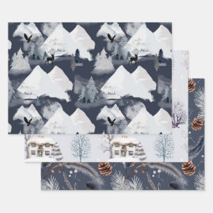 Festlicher Winter Geschenkpapier Set