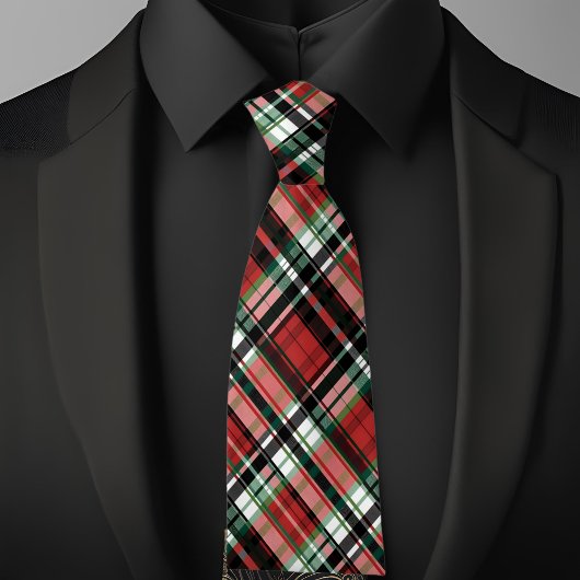 Festlicher Winter Kariert Krawatte