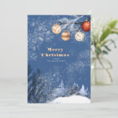 Festlicher Winter | Schneeweihnacht Feiertagskarte (Stehend Vorderseite)
