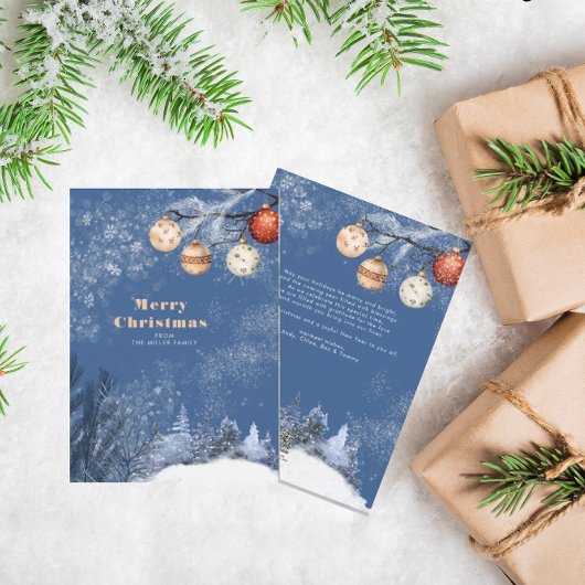 Festlicher Winter | Schneeweihnacht Feiertagskarte