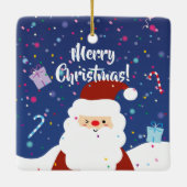 Festlicher Winter Wonderland Rahmen | FOTO Keramikornament (Rückseite)