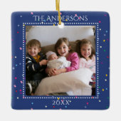 Festlicher Winter Wonderland Rahmen | FOTO Keramikornament (Vorderseite)