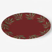 Festlicher Winterurlaub Pappteller (Schrägansicht)