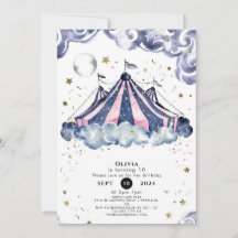 Festlicher Zirkus Wasserfarbe Geburtstag