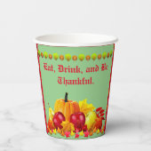 Festliches Abendessen Pappbecher (Rückseite)