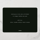 Festliches Abstraktes Foto Folien Feiertagskarte (Rückseite)