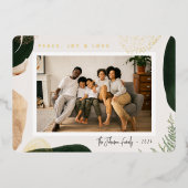 Festliches Abstraktes Foto Folien Feiertagskarte (Vorderseite)