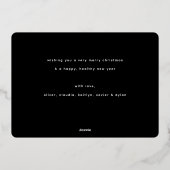 Festliches Abstraktes Foto Folien Feiertagskarte (Rückseite)