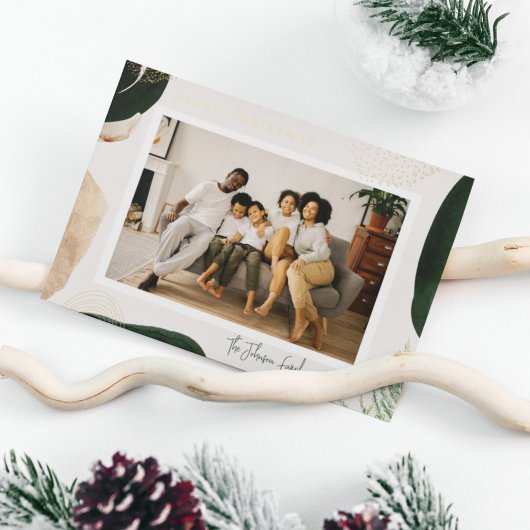 Festliches Abstraktes Foto Folien Feiertagskarte