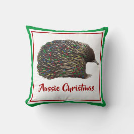 Festliches Australien Echidna mit Weihnachtsbeleuc Kissen