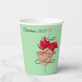 Festliches Bauble Weihnachtsfest Party Pappbecher (Rückseite)