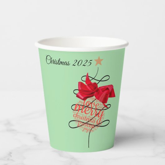 Festliches Bauble Weihnachtsfest Party Pappbecher (Vorderseite)