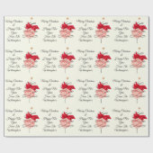 Festliches Bauble zu Elfenbeinweihen Geschenkpapier (Flach)