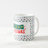 Festliches Baum-Muster-Feiertag Kaffeetasse (VorderseiteRechts)