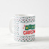 Festliches Baum-Muster-Feiertag Kaffeetasse (Vorderseite Links)