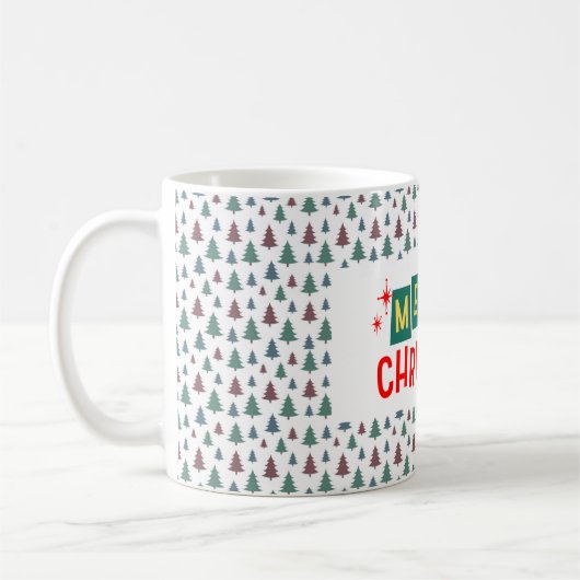 Festliches Baum-Muster-Feiertag Kaffeetasse (Links)