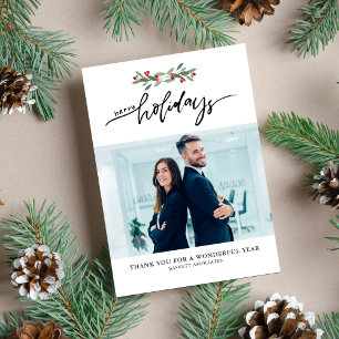 Festliches Berries Corporate Business Holiday Foto Feiertagskarte