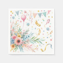 Festliches Blumenpapier Napkins