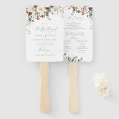 Festliches Blumiges Weihnachts-Winterhochzeitsprog Fächer (Vorne und Hinten)