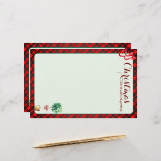 Festliches Botanisches Rustikales Weihnachten Rot Briefpapier