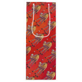 Festliches Camel-Muster auf Rot Geschenktüte Für Weinflaschen (Vorderseite)