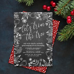 Festliches Chalkboard Baumschneidemo Party Einladung<br><div class="desc">Feiern Sie die Weihnachtsfeiertage mit diesen trendigen Party Einladungen zum Baumschneiden. Das Design ist leicht mit Ihrer eigenen Formulierung zu personalisieren und Ihre Gäste werden begeistert sein,  wenn sie diese fabelhaften Einladungen erhalten.</div>