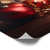 Festliches Champagnerglas-Urlaubsposter Poster (Ecke)