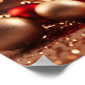 Festliches Champagnerglas-Urlaubsposter Poster (Ecke)