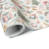 Festliches, charmantes Weihnachtspapier Geschenkpapier (Rolleneckpunkt)