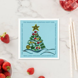 Festliches Crafty Tree Weihnachtsfest Party Serviette